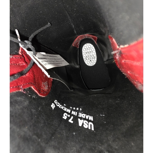 Black Star Marfa Western Boots - Snip Toe in Cherry Color SIZE 7.5 - Picture 12 of 14